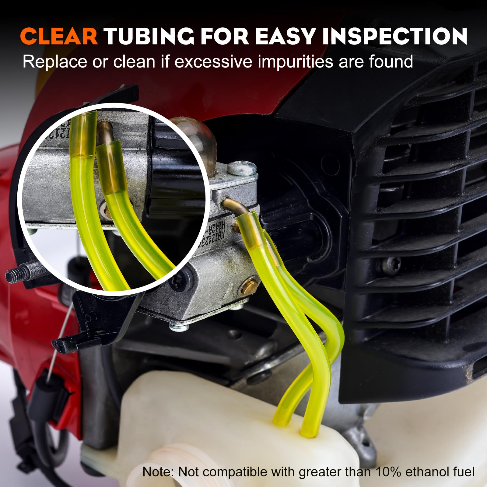 Hipa Fuel Line Hose 10-Feet (3 Meter) I.D 3/32" X O.D 3/16" Tygon Tubing for Common 2 Cycle Engine Chainsaw String Trimmer Blower Models Replace 530069216 - Image 5
