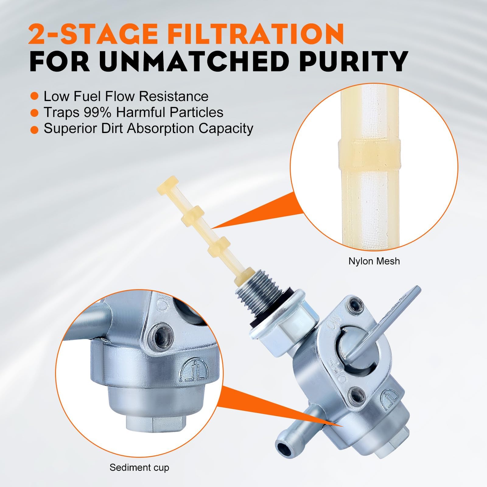 Hipa 28-1783-V Fuel Tank Shut off Valve Switch Petcock for Generator Engine Fuel Tank Tap 1/4" Hose Champion Power Equipment 3000 3500 4000 Watts 6.5HP 7HP 168F 163CC 196CC 208CC 212CC - Image 5