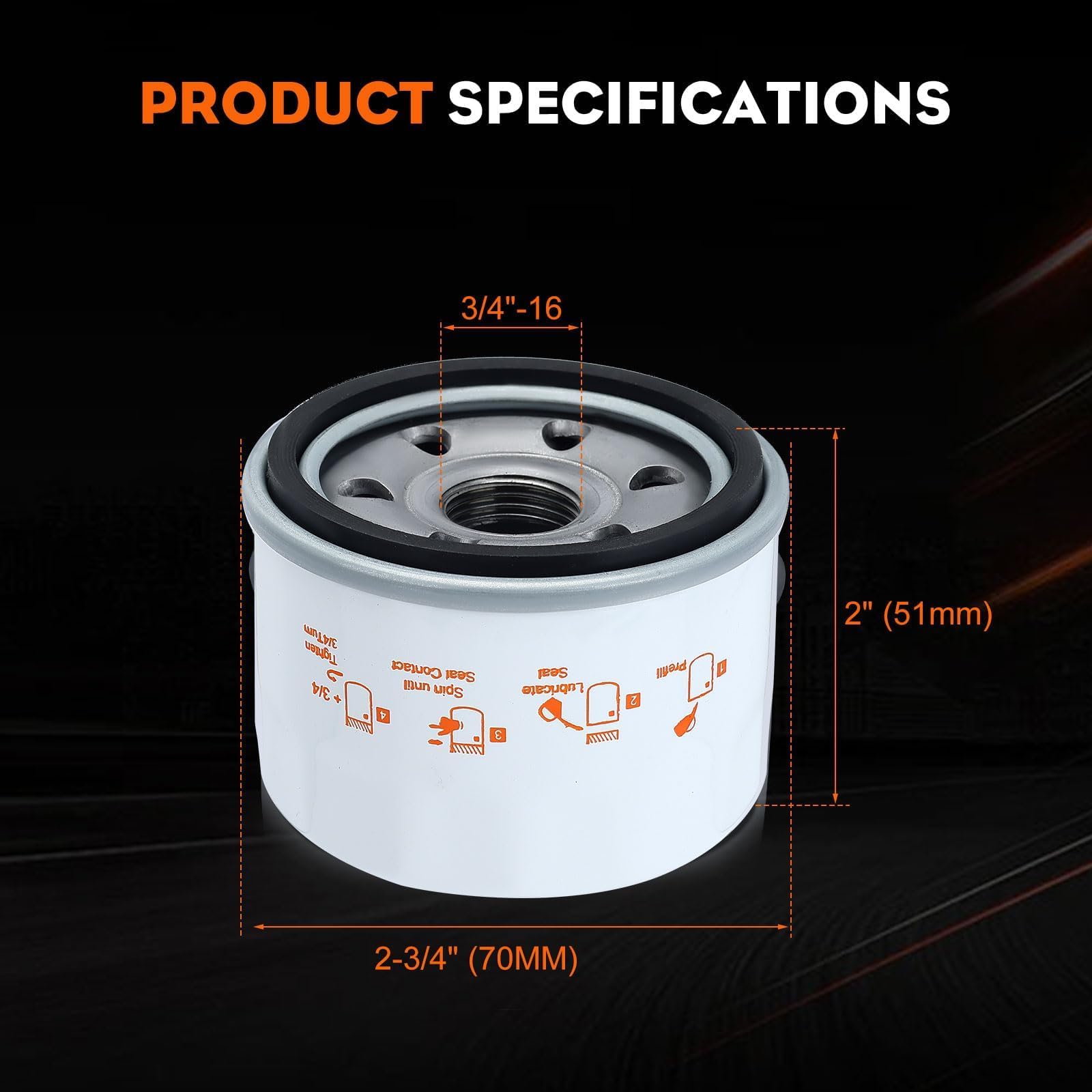 Hipa 951-12690 Oil Filter for MTD 751-12690 334299 4P90HU 4P90HUA 4P90HUB 4P90JHA Craftsman LT1500 LT3800 LT4200 R1000 T1000 T1200 Cub Cadet and Troy-Bilt XT1 XT2 Lawn Mower Engine - Image 6