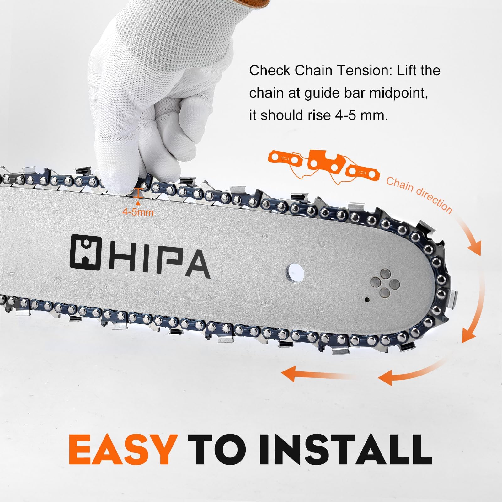Hipa CS-590 20 Inch Chainsaw Chain for Echo CS-590 timberwolf Poulan PR5020 Chainsaw, Replace 72LPX070G, E70, McCulloch and more- Pitch: 3/8", Gauge .050", 70DL Full Chisel (2 Chains) - Image 5