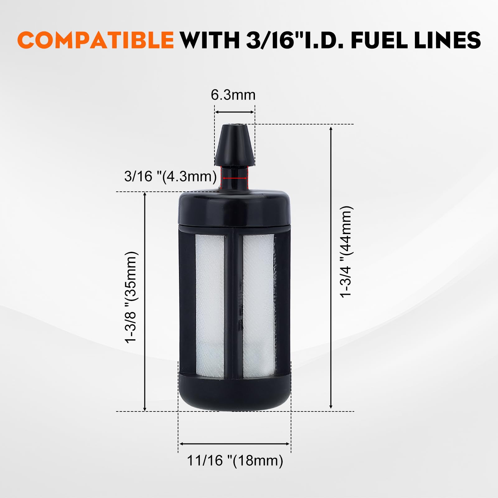 Hipa Sthil Fuel Filter ZF-4 0000 350 3502 for Chainsaw Fuel Filter 011 012 017 019 075 MS190-193 FS55 BG55 BR430 BT121 FS90 SH56 SR450 TS410 Leaf Blower Parts Replace 00003503506 - Image 6