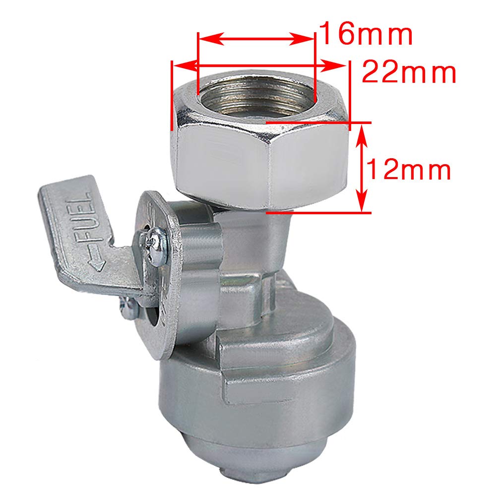 Savior Generator Petcock Fuel Gas Tank Switch Shut Off Valve for Predator Champion Generac Etq Homelite Husky Powermax Replace 0j0974 (16mm x 1.5mm) - Image 3